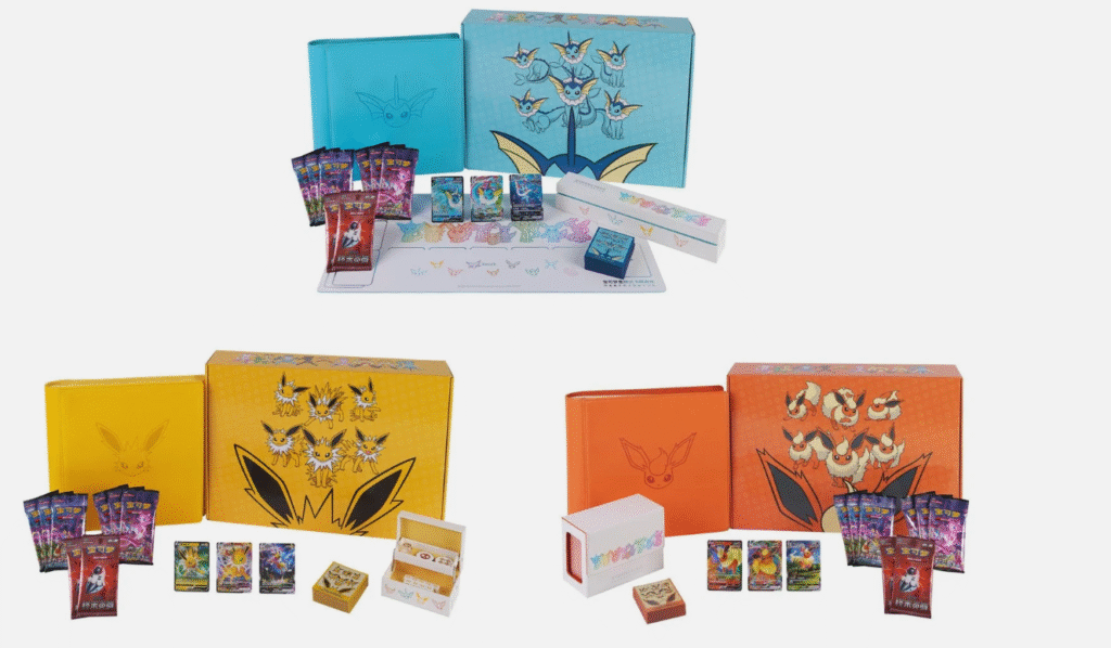 pokemon eevee Advanced gift box: water, fire, lightning（3pcs/case）