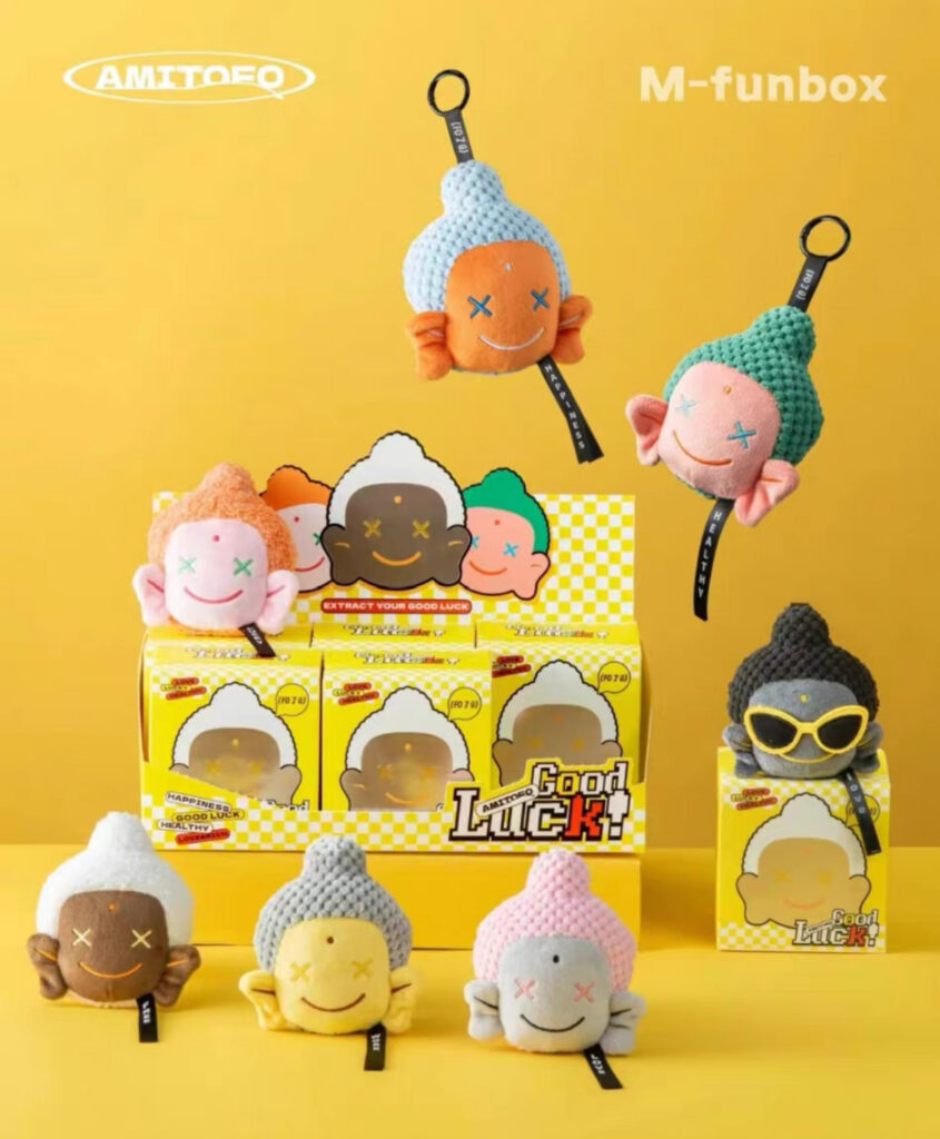 Amitofo Good Luck Series Plush Blind Box Figures Plush Pendant One Set(6pcs)