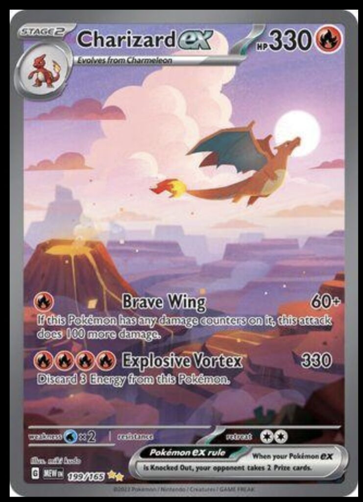Charizard ex Special Illustration Rare SV: Scarlet & Violet 151 199/165 Near Min